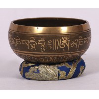 Alpha - Cast-moulded Brass Golden Etching Brown YinYang - Double Bajra/Mantra - Extra Small Size Alpha - Cast-moulded Brass Golden Etching Brown YinYang - Double Bajra/Mantra - Extra Small Size