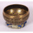 Alpha - Cast-moulded Brass Golden Etching Brown YinYang - Double Bajra/Mantra - Extra Small Size