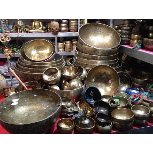 Tibetan Singing Bowls for Symphonic, Meditation, Handmade, Regular, Tiger Antique/Dim/Shiny or Antique Finish Singing Bowls - XX Large Size