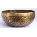 Hydrogen Delta - Healing, Therapeutic, Handmade, Jhumkabati, Etching, Carving (Om mani padhme Hum/Love Knot ), Singing Bowl - Medium Size