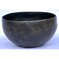 Solfeggio UT - Healing, Therapeutic, Handmade, Nerabati, Etching, Carving (Buddha's Eyes / Endless Knot), Singing Bowl - Extra Small Size Solfeggio UT - Healing, Therapeutic, Handmade, Nerabati, Etching, Carving (Buddha's Eyes / Endless Knot), Singing Bowl - Extra Small Size