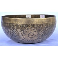 Saturn - Planetary, Therapeutic, Handmade, Jambati, Etching, Carving (Mantra / Endless Knot), Singing Bowl - Medium Size Saturn - Planetary, Therapeutic, Handmade, Jambati, Etching, Carving (Mantra / Endless Knot), Singing Bowl - Medium Size