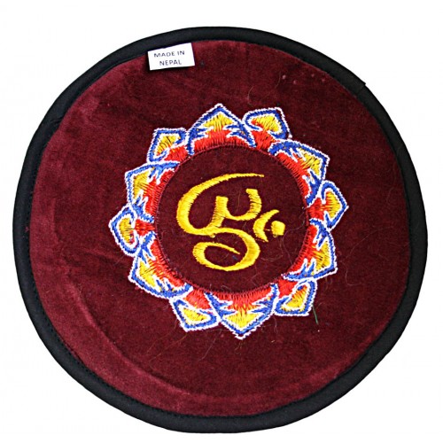 Circle with EMBROIDERY Pillow (Cushion) to keep Singing Bowls Safely - Large Size