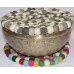 KNOTTED FELT CUSHION FOR SINGING BOWLS, to get best sound  and Safety for any kinds of Singing Bowls, Meditation Cushion, Kitchen table Cushion (Rainbow Color) - Mini (XX Small) Size