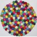 KNOTTED FELT CUSHION FOR SINGING BOWLS, to get best sound  and Safety for any kinds of Singing Bowls, Meditation Cushion, Kitchen table Cushion (Rainbow Color) - Small Size