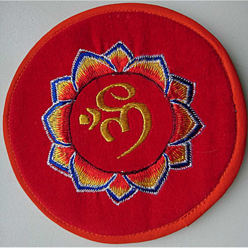 Circle with EMBROIDERY (Pad Professional) Pillow (Cushion) to keep Singing Bowls Safely - Extra Large Size