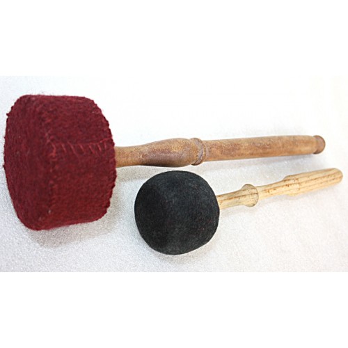 HARD FELT Mallet (Drumstick/Singing Bowl Stick) to play singing bowls essential - Small Size