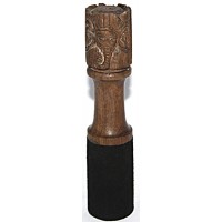 DESIGNED CARVED HANDLE (GOD HEADED) RINGER (Beater/Leather stick/Singing Bowl Stick) to play singing bowls essential - Large Size DESIGNED CARVED HANDLE (GOD HEADED) RINGER (Beater/Leather stick/Singing Bowl Stick) to play singing bowls essential - Large Size