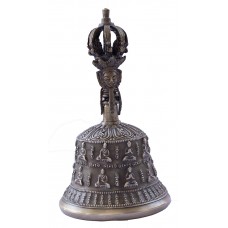 MEDITATION - Healing, Therapeutic,Pancha Buddha with Bajra, Nepali Special Quality and Sound - Medium Size (17.7*6.96 cm, 6.96*3.66 inch)