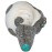 Metal Conch Shell(SHANKHA), powerful ancient healing (therapeutic) instrument, Hand work, Beautiful Design, White Color - Small Size