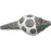 Metal Conch Shell(SHANKHA), powerful ancient healing (therapeutic) instrument, Hand work, Beautiful Design, White Color - Small Size