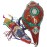 Conch Shell, powerful ancient healing (therapeutic) instrument, Hand work, Turquoise stone filled with Om Mane Padhme Hum, Green Color - Medium Size