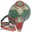 Conch Shell, powerful ancient healing (therapeutic) instrument, Hand work, Turquoise stone, Single Buddha, Green Color - Medium Size