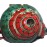 Conch Shell, powerful ancient healing (therapeutic) instrument, Hand work, Turquoise stone, Single Buddha, Green Color - Medium Size