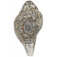 Eight Auspisious Carving Conch Shell(SANKHA), powerful ancient healing (therapeutic) instrument, Hand work, White Color - Medium Size Eight Auspisious Carving Conch Shell(SANKHA), powerful ancient healing (therapeutic) instrument, Hand work, White Color - Medium Size