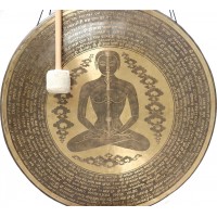 OM-UNIVERSAL SOND HEALING GONG OF MCE® Professional Designed - Chakra symbol in human body with mantra in Sanskriti and English - Jumbo Size OM-UNIVERSAL SOND HEALING GONG OF MCE® Professional Designed - Chakra symbol in human body with mantra in Sanskriti and English - Jumbo Size